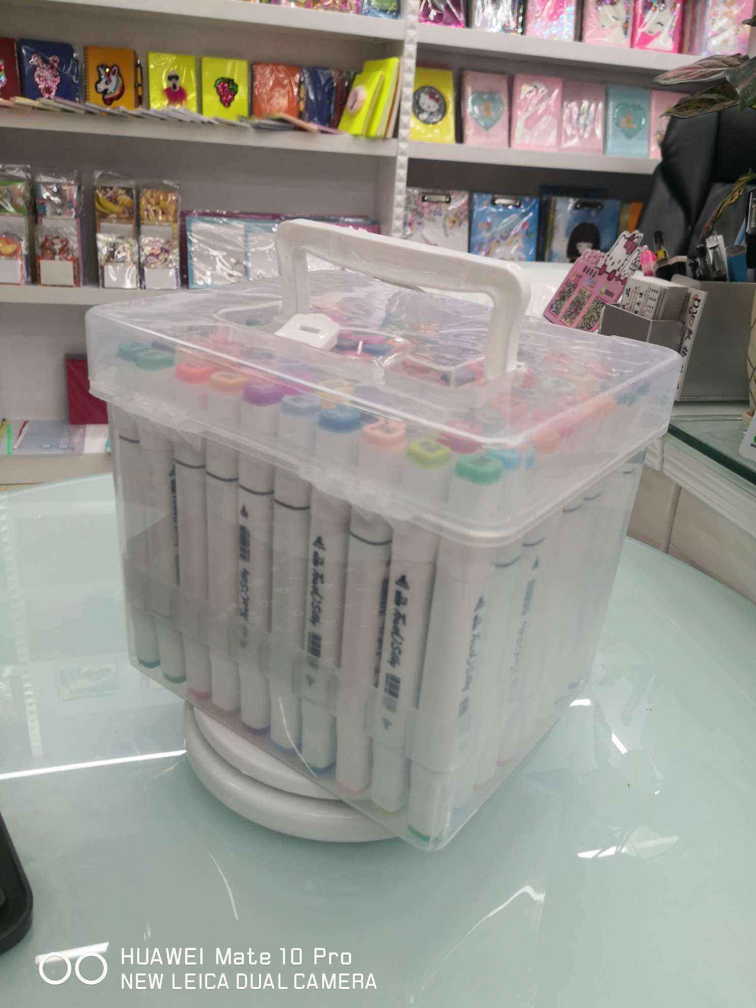 80-color white pen barrel double-headed markers from Ningbo Boyang Juhua Stationery Store in Yiwu City, packaged in a plastic box details Picture