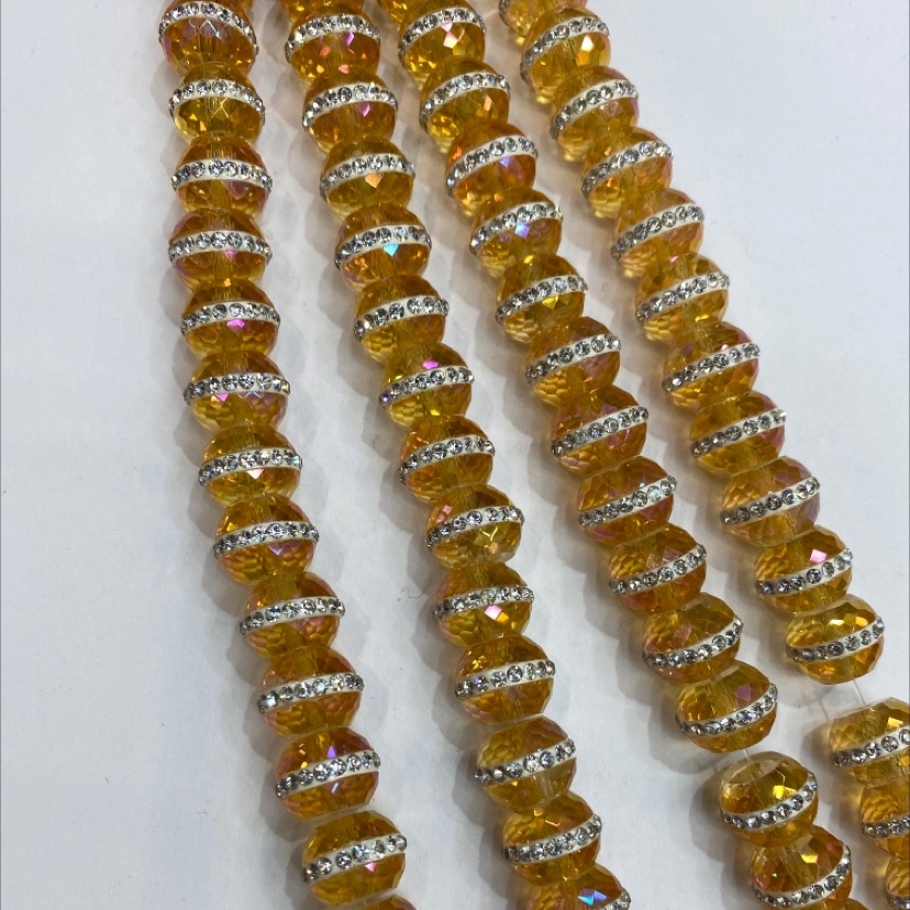 9X12 镶钻鼓珠 超优雅 星逸水晶123