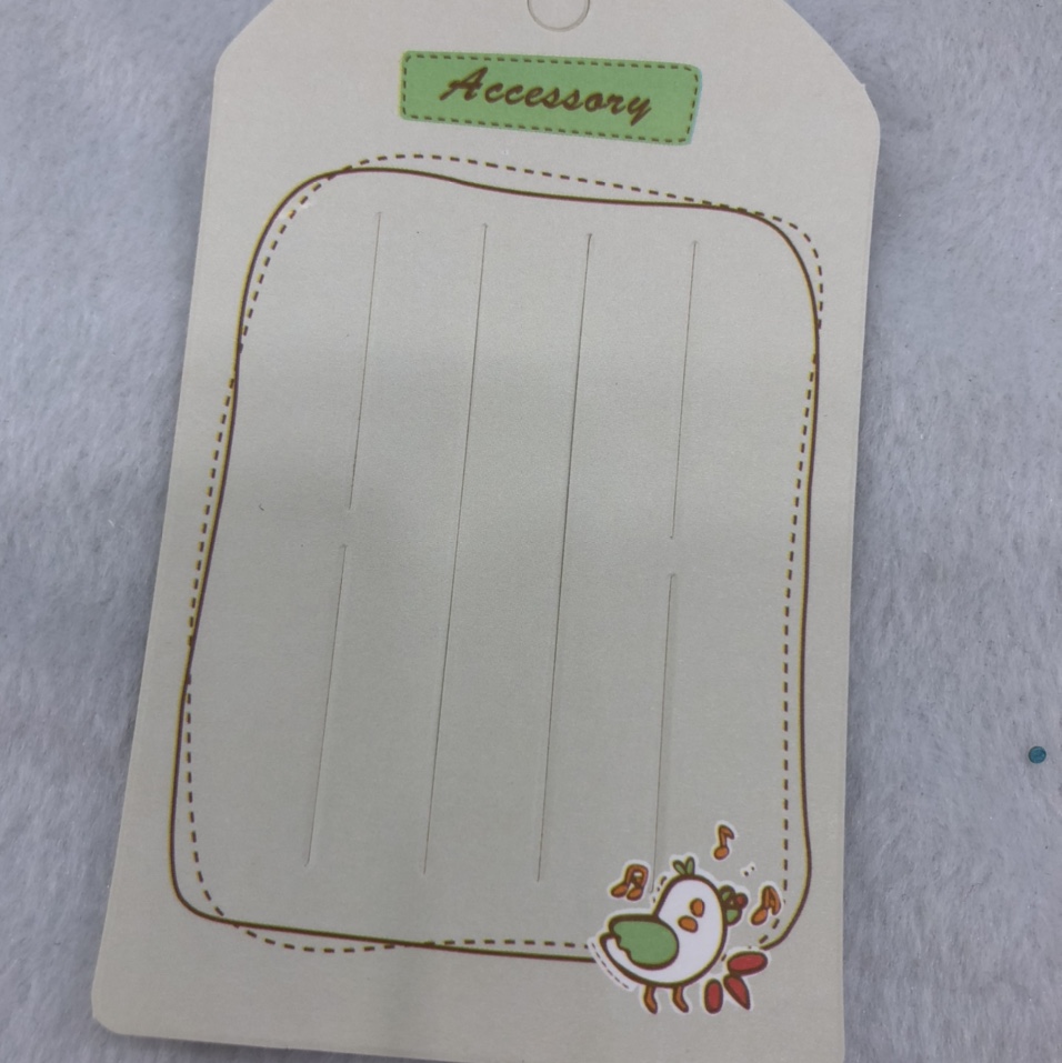 7.4*12.3半圆发夹卡350克白卡印刷表面印彩色腹哑膜