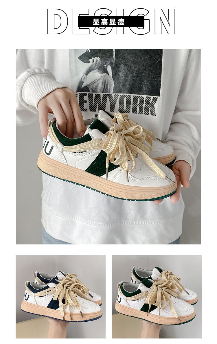港风女潮鞋ins2021秋季超火百搭板鞋学生小白鞋韩版休闲运动鞋详情图2