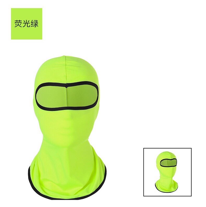 Cross-border CS mask headgear, ice silk cycling, outdoor bicycle, motorcycle inner liner, camouflage sun protection headgear, fluorescent green, civilian, civilian, civilian