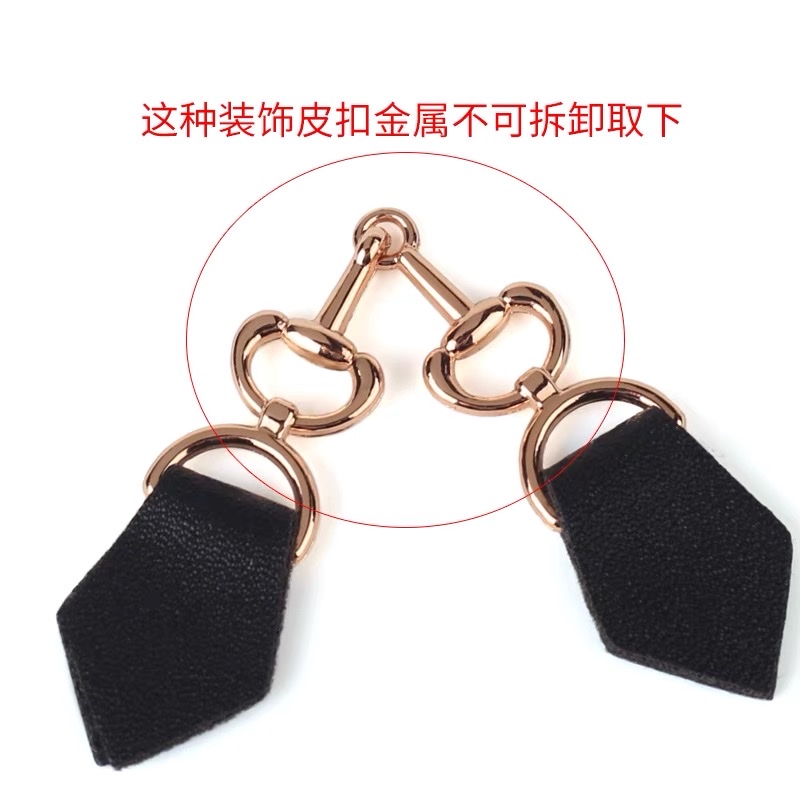 抱枕皮链装饰链高档金属扣件皮大衣毛衣饰扣金色 时尚百搭服装辅料详情图5