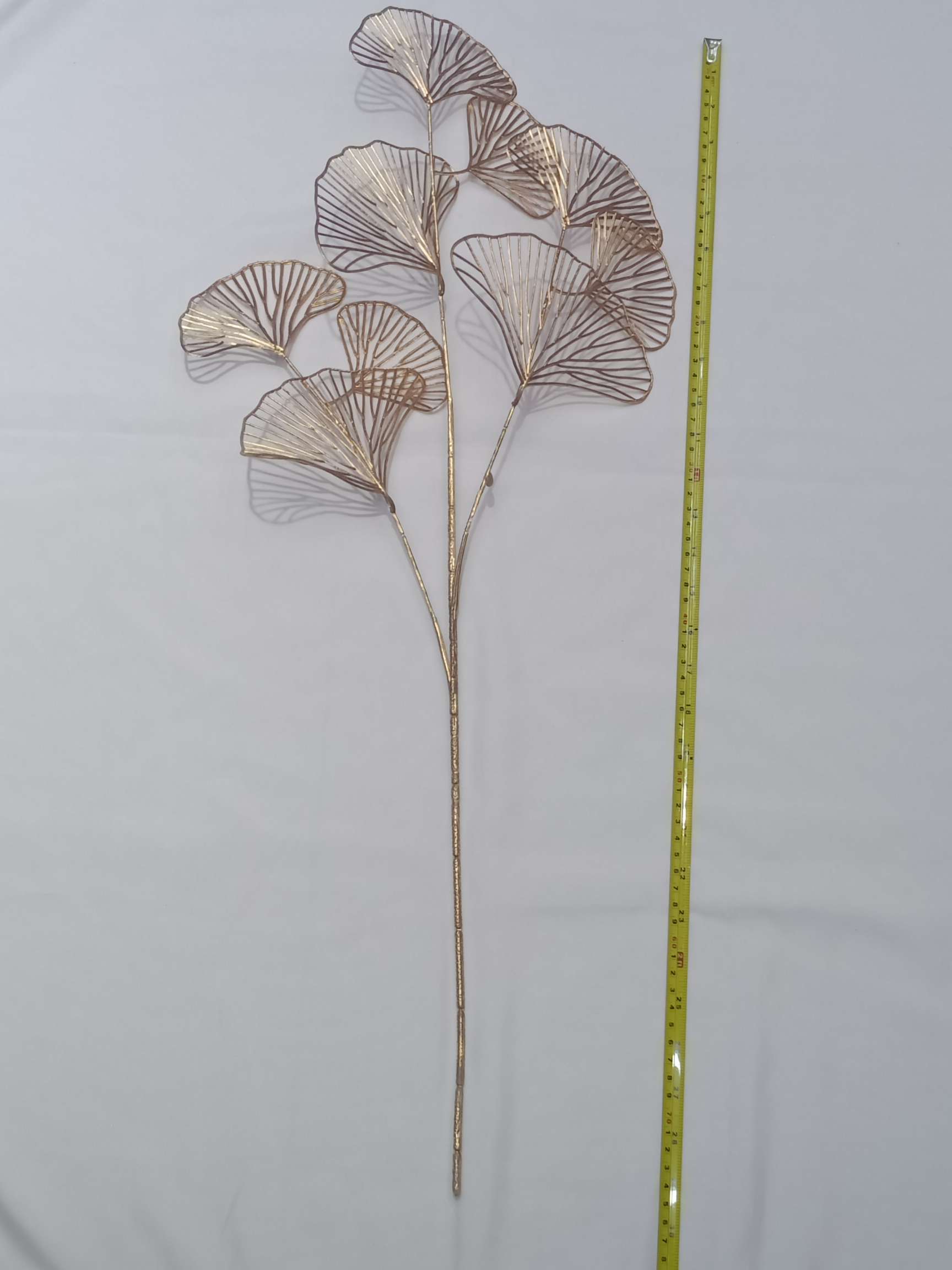Ginkgo leaf gold and silver gold and silver fortune bucket flower arrangement accessories in large stock, artificial flowers details Picture