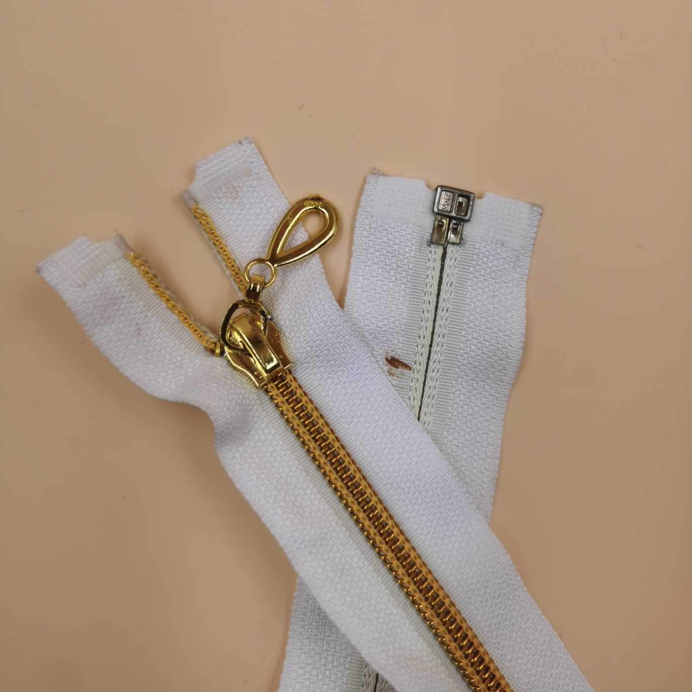 5号金齿拉链 挂镀封釉水滴头 45cm 白色详情图1