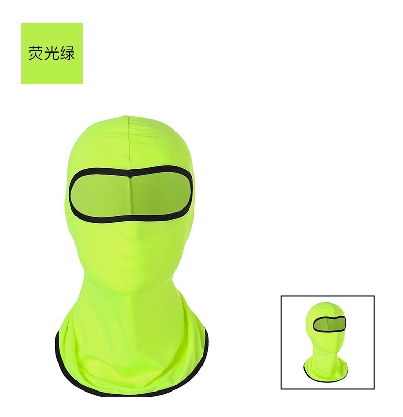 Cross-border CS mask headgear, ice silk cycling, outdoor bicycle, motorcycle inner liner, camouflage sun protection headgear, fluorescent green, civilian, civilian, civilian detail image 1