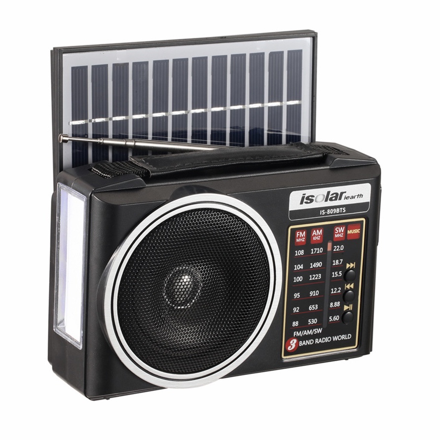 Solar radio charging multi-functional solar power portable radio