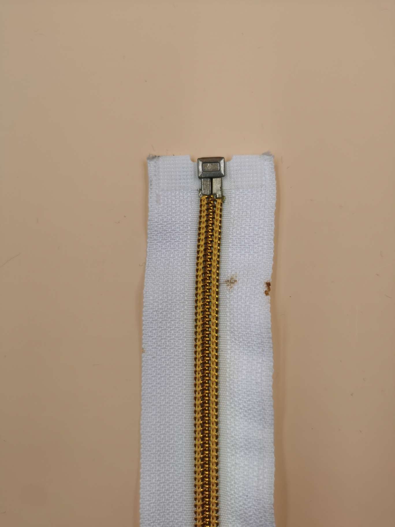 5号金齿拉链 挂镀封釉水滴头 45cm 白色详情图4