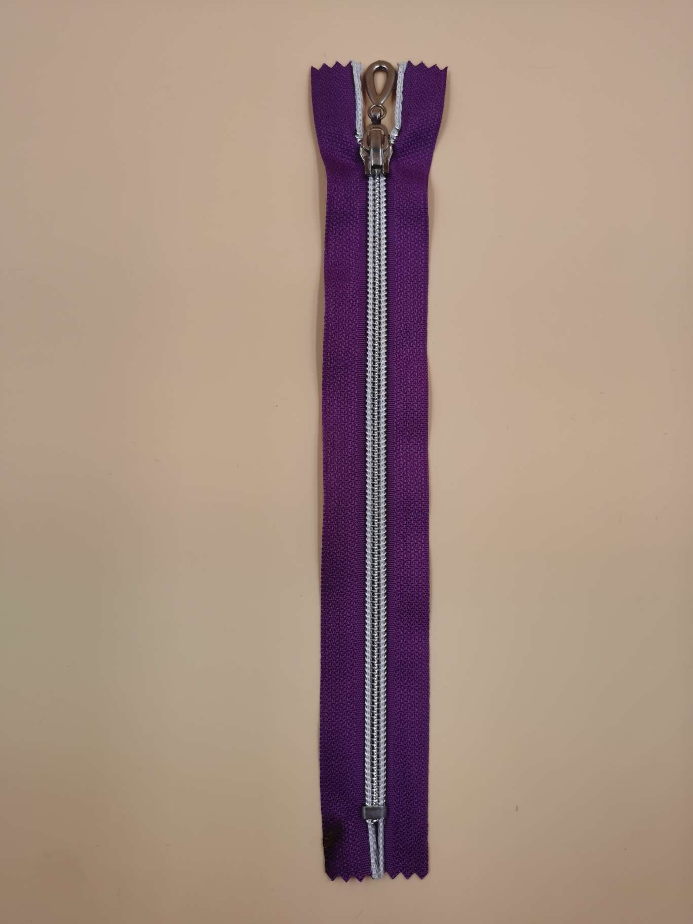 5号银齿拉链 挂镀封釉水滴头 20cm 紫色详情图2