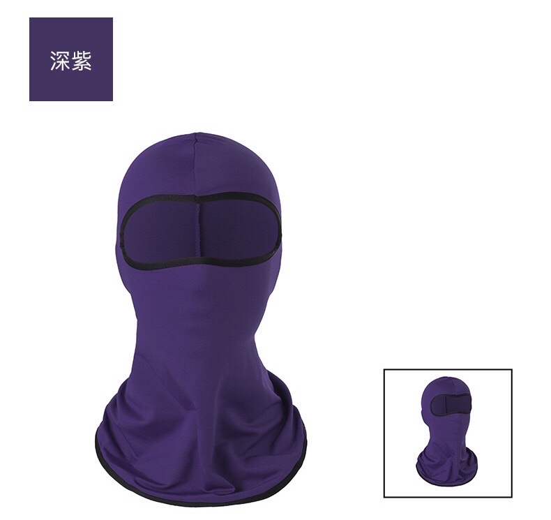 Cross-border CS mask headgear, ice silk cycling outdoor bicycle motorcycle inner liner camouflage sun protection headgear, dark purple for civilian civilian civilian civilian civilian civilian civilian civilian detail image 1