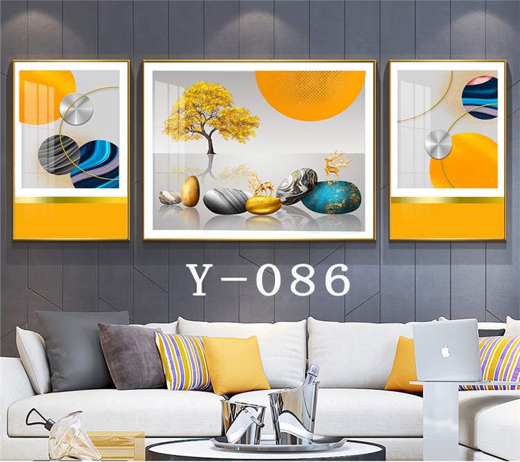 客厅装饰画现代简约沙发背景墙画北欧三联画轻奢壁画房间卧室挂画详情3