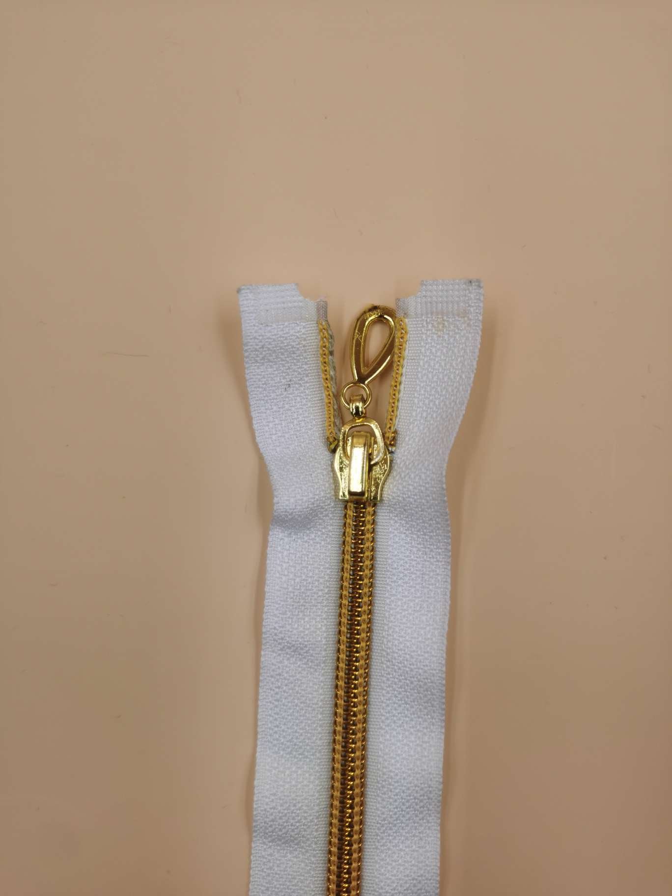 5号金齿拉链 挂镀封釉水滴头 45cm 白色详情图3