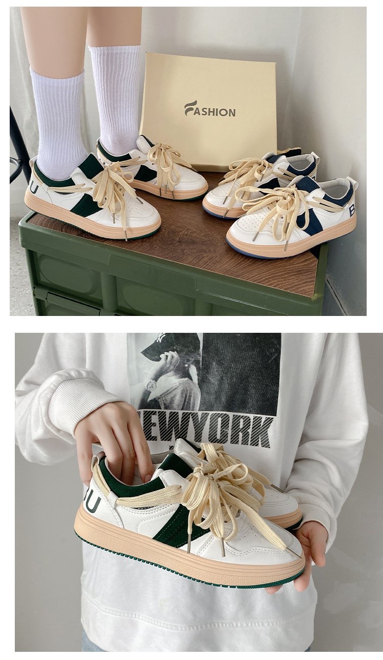港风女潮鞋ins2021秋季超火百搭板鞋学生小白鞋韩版休闲运动鞋详情图12