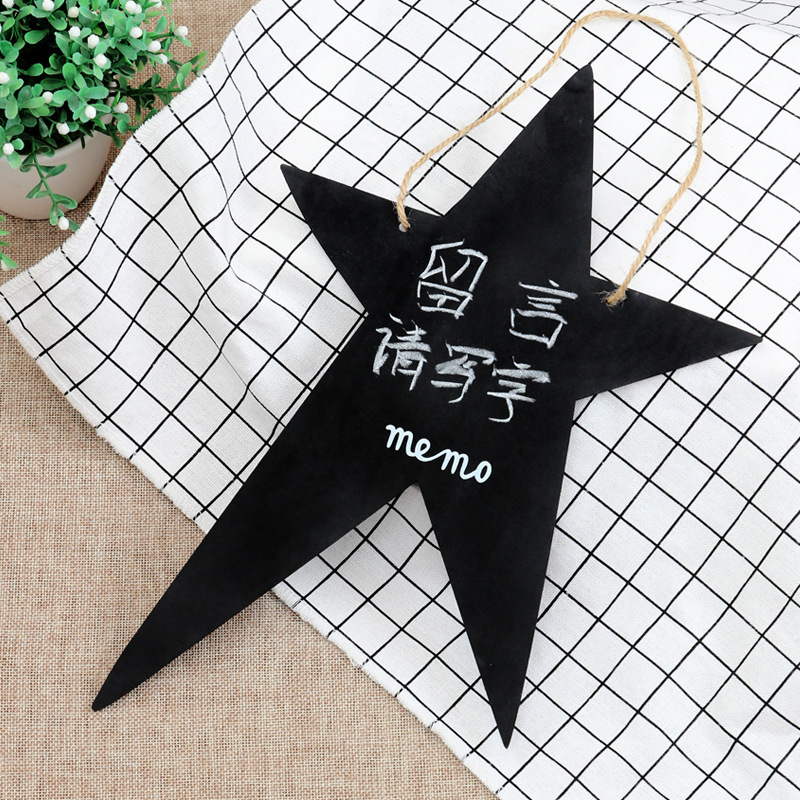 厂家批发zakka双面挂式木制创意留言小黑板 家居装饰木质工艺品01