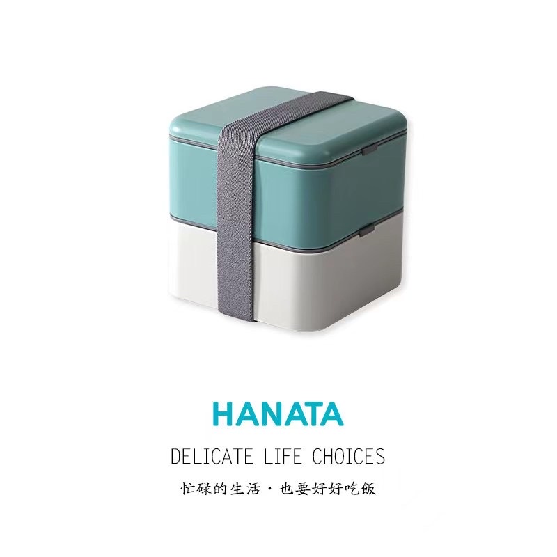 The double-layered lunch box is convenient to carry, small and cute Specification image