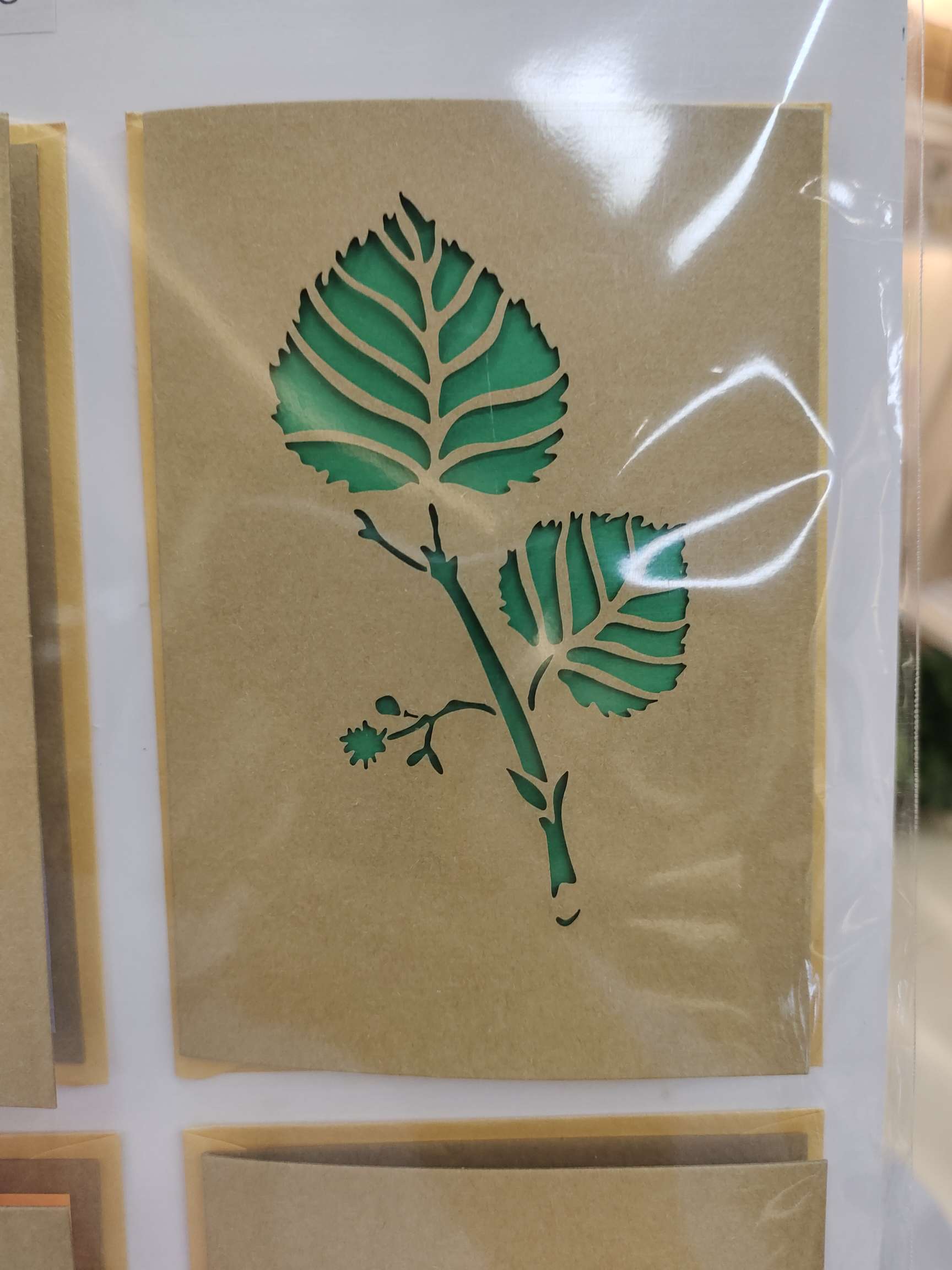 Ihenuo stationery, office stationery, greeting cards, kraft paper, carved leaves details Picture