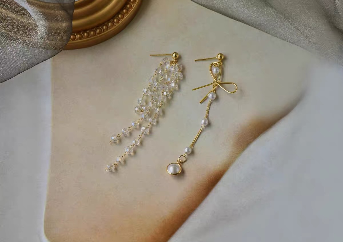 Yuna Accessories A005 Bohemian Ethnic Style Court Lolita Sweet Girl New tassel Vacation Must-have Bow earrings Application Scenario