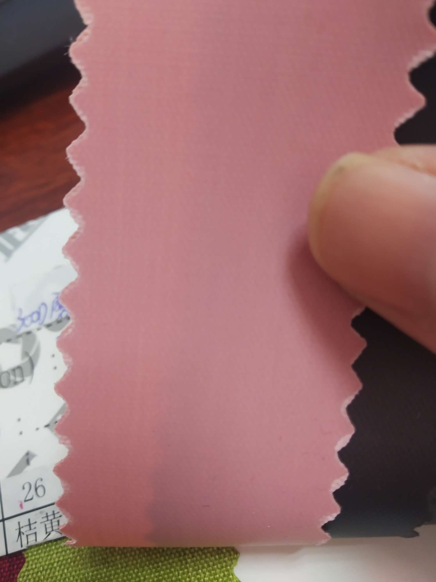 TY-- 029 300D Scrub can lift pvc waterproof 27# pink details Picture