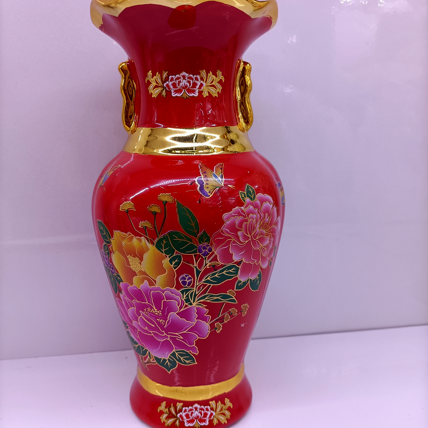 陶瓷工艺装饰花瓶摆件办公纯手工编织精美装饰品100