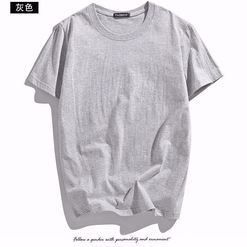 Pure cotton 270g heavy T-shirt, American-style men's and women's thickened half-sleeve, Hong Kong-style ins base layer, loose and simple solid color short sleeve 22