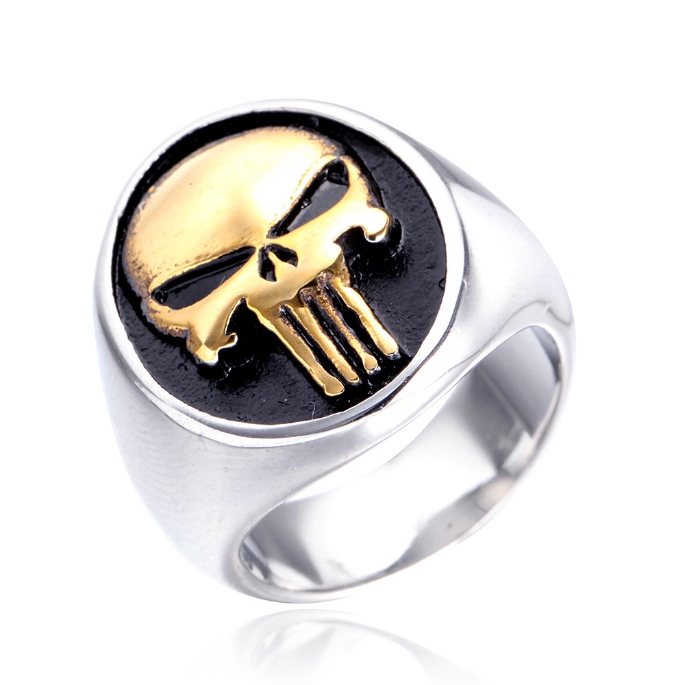 外贸 欧美机车男士骷髅手饰戒指 skull rings 现货批发 