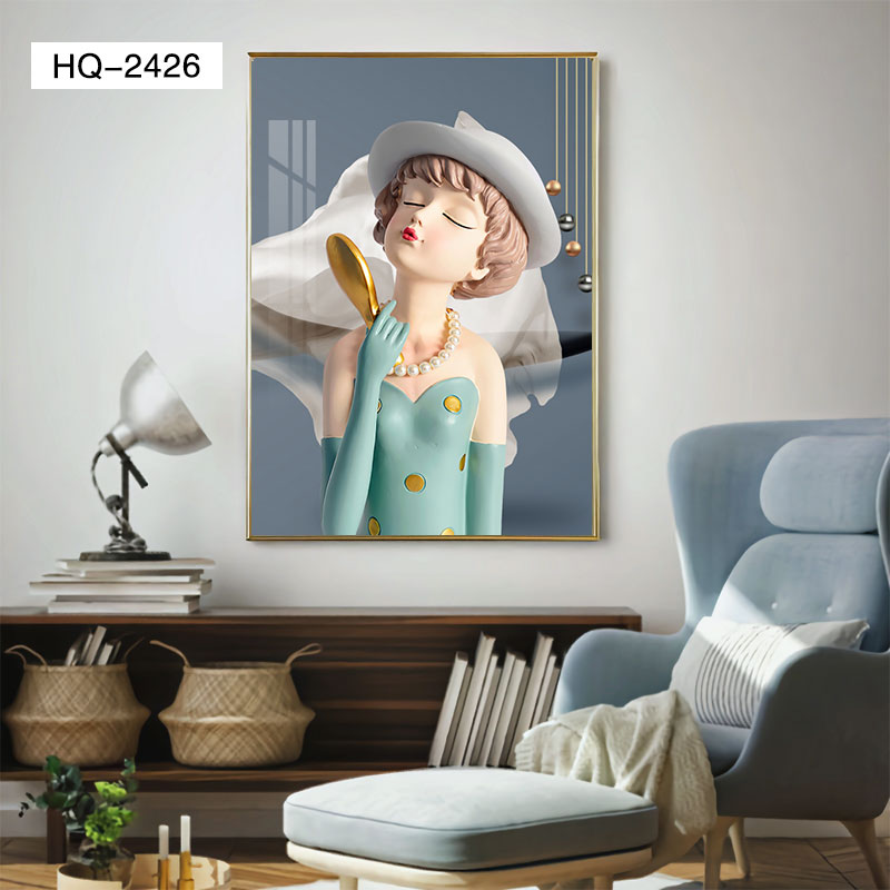 Aluminum Alloy Flat Crystal Porcelain Cartoon Doll Porch Painting Specification drawing