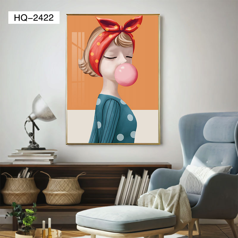 Aluminum Alloy Flat Crystal Porcelain Cartoon Doll Porch Painting Application Scenario