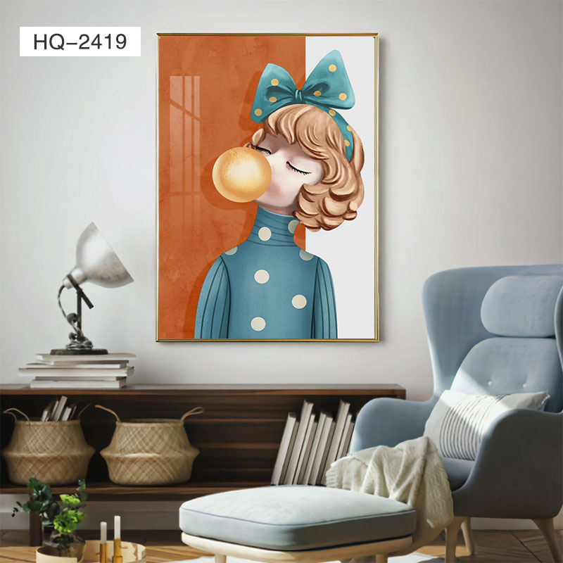 Aluminum Alloy Flat Crystal Porcelain Cartoon Doll Porch Painting details Picture