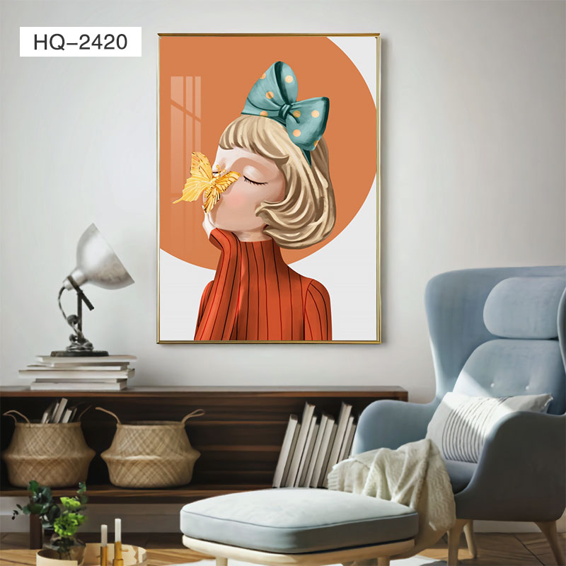 Aluminum Alloy Flat Crystal Porcelain Cartoon Doll Porch Painting details Picture