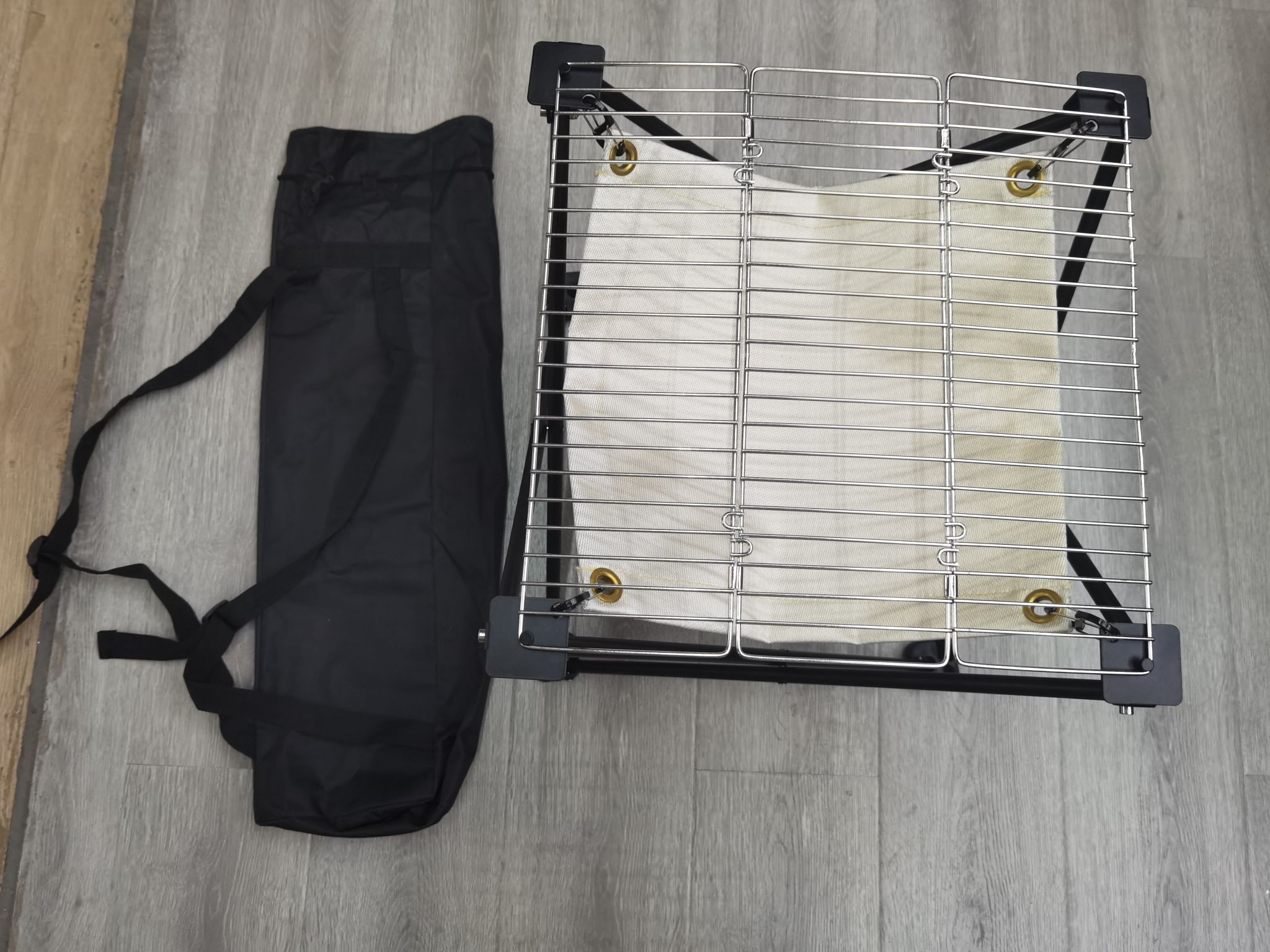 Outdoor Fire Rack High Temperature Melting Point 1000 Large Size 36*36 Collapsible Cloth Bag Grill undefined