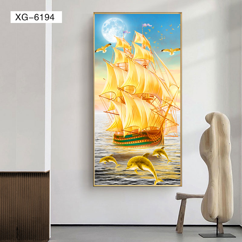 Aluminum Alloy Crystal Porcelain Crystal Shell New Chinese Porch Painting Application Scenario