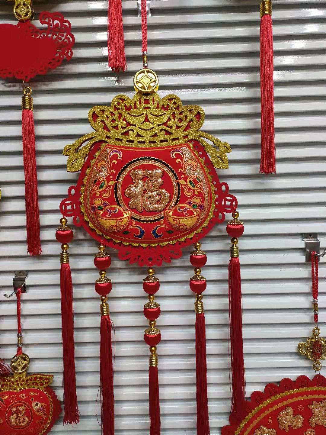 2021 New Factory Direct Sales Wholesale Wedding Festival China Knot Hanging Piece Group Fan Hanging Fish