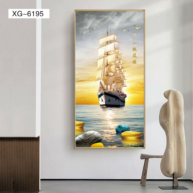 Aluminum Alloy Crystal Porcelain Crystal Shell New Chinese Porch Painting details Picture