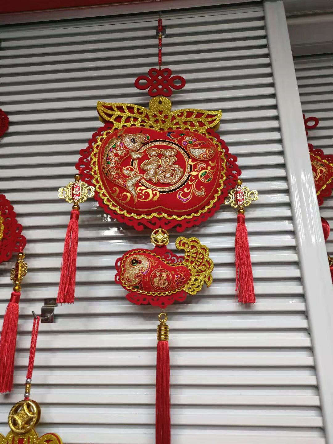 2021 New Factory Direct Sales Wholesale Wedding Festival China Knot Hanging Piece Group Fan Hanging Fish