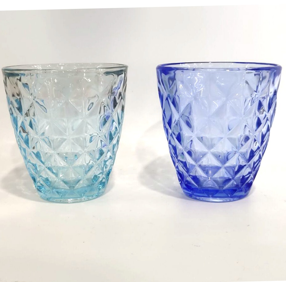 Manufacturers Direct Sales Of High-Grade European Creative Relief Glass Cup Cup Color Cold Water Cup Gargle Cup Juice Cup Application Scenario