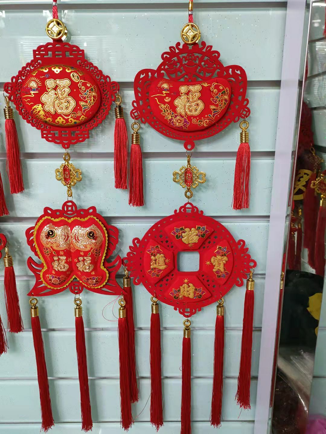 2021 New Factory Direct Sales Wholesale Wedding Festival China Knot Hanging Piece Group Fan Hanging Fish