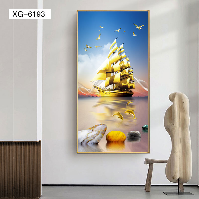 Aluminum Alloy Crystal Porcelain Crystal Shell New Chinese Porch Painting Specification drawing