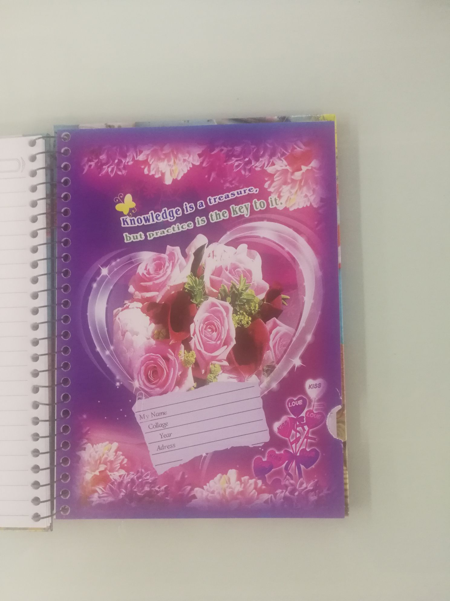 16*22 Single Iron Ring Hard Copy 60G 90 Pages 2 Opp Bag Per 72 Copies/Piece Specification drawing