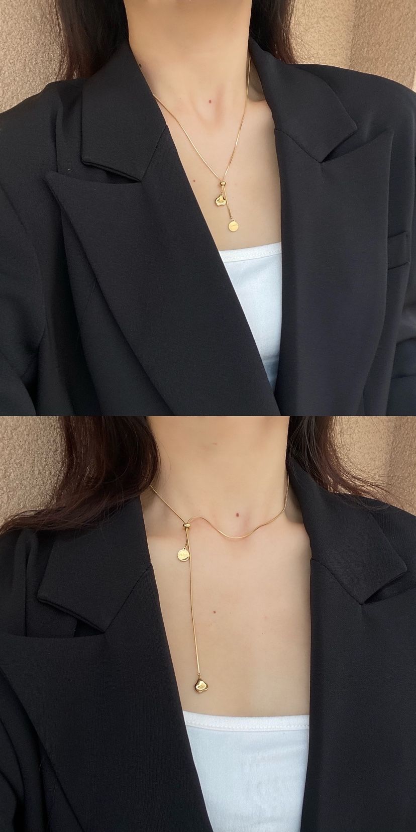 Snake chain draw necklace thumbnail