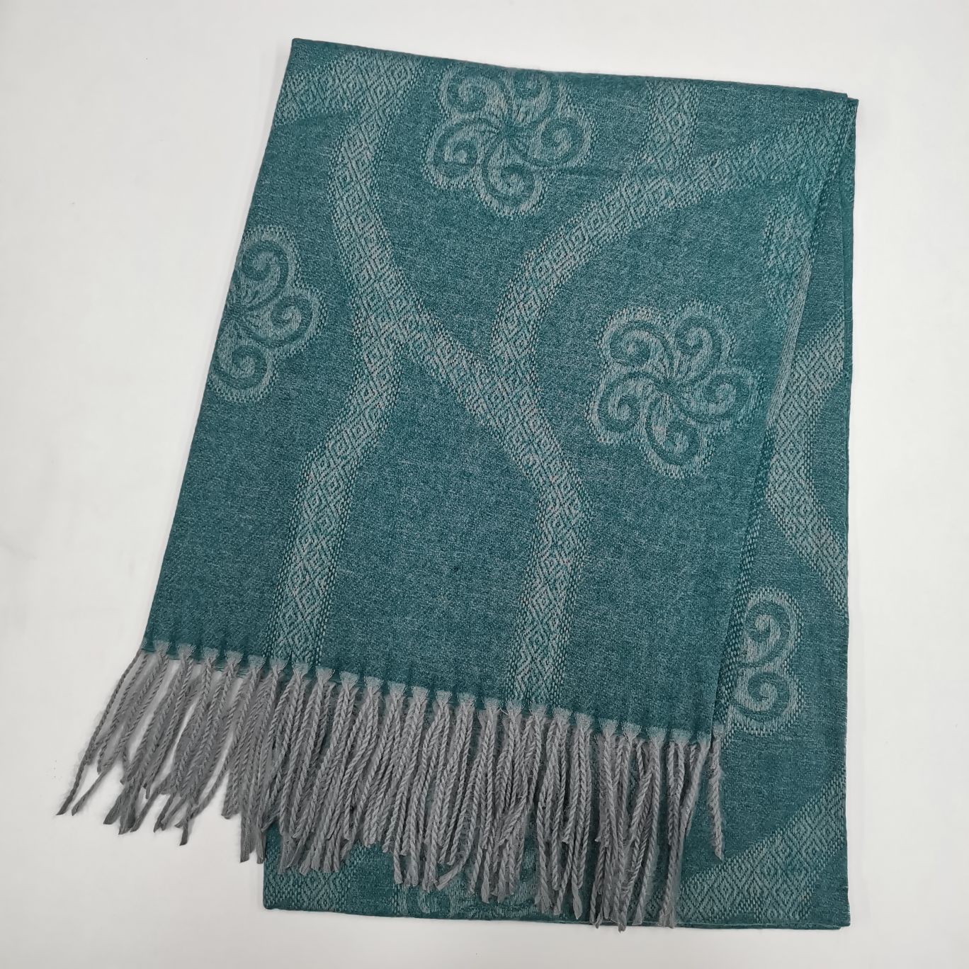Autumn And Winter Five-Petal Flower Imitation Cashmere Imitation Wool Burr Thick Warm Jacquard Scarf Love All Seasons Specification drawing