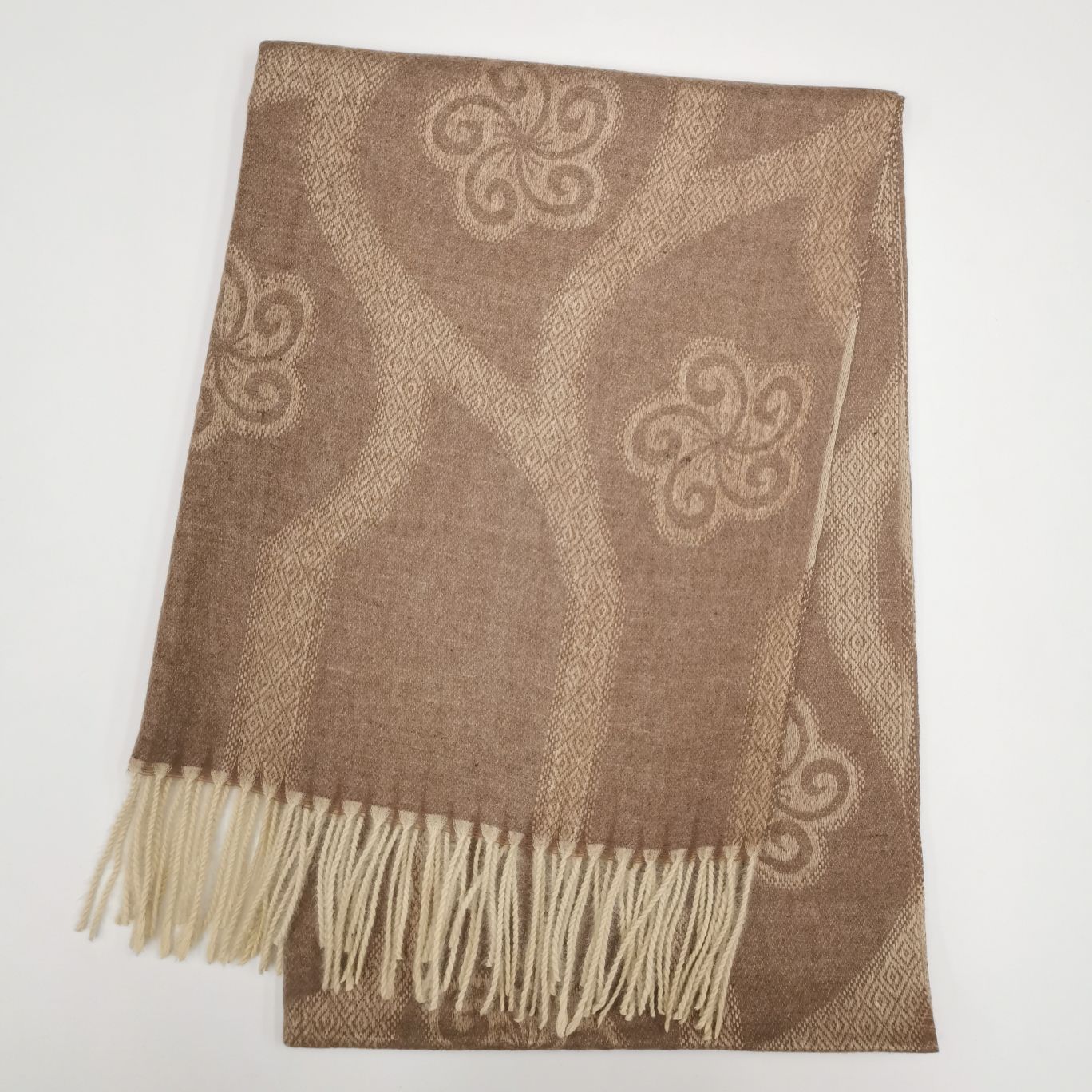 Autumn And Winter Five-Petal Flower Imitation Cashmere Imitation Wool Burr Thick Warm Jacquard Scarf Love All Seasons Application Scenario