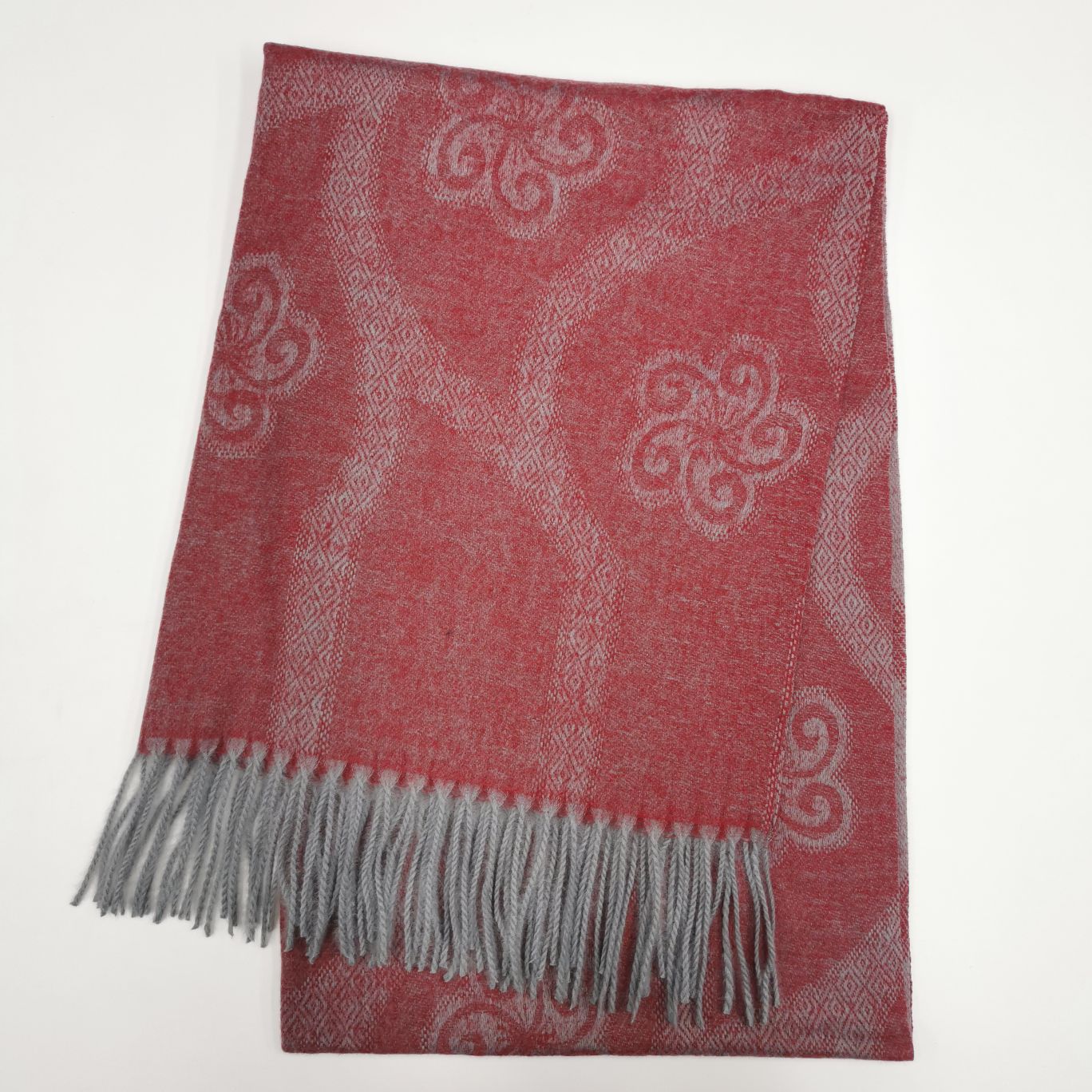 Autumn And Winter Five-Petal Flower Imitation Cashmere Imitation Wool Burr Thick Warm Jacquard Scarf Love All Seasons Item Picture