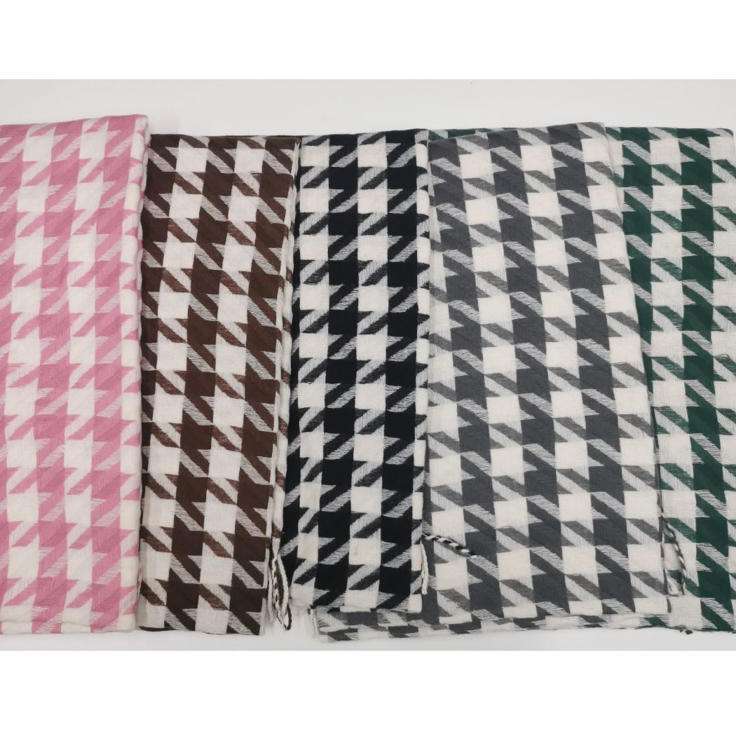 Autumn And Winter Thousand Birds Woven Imitation Cashmere Imitation Wool Bristles Thickened Warm Fashion Scarf Love All Seasons details Picture