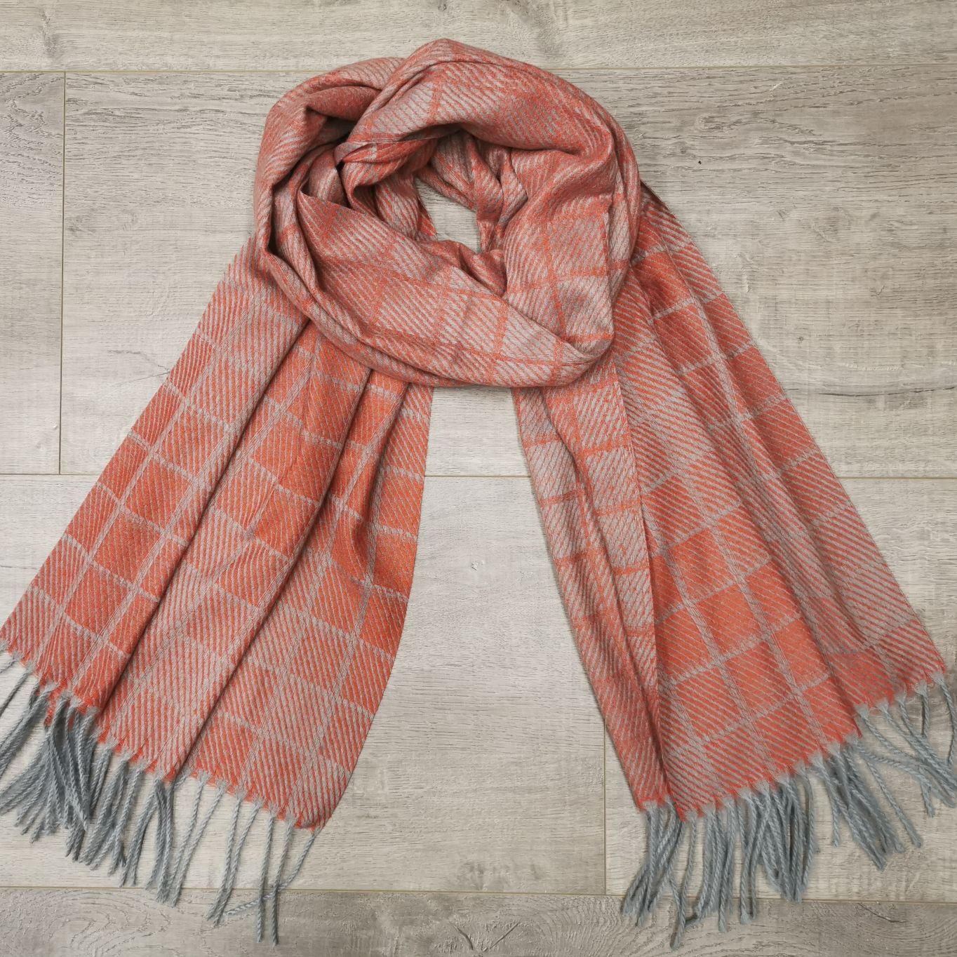 Autumn And Winter Oblique Shadow Square Imitation Cashmere Imitation Wool Burr Thick Warm Jacquard Scarf Love All Seasons