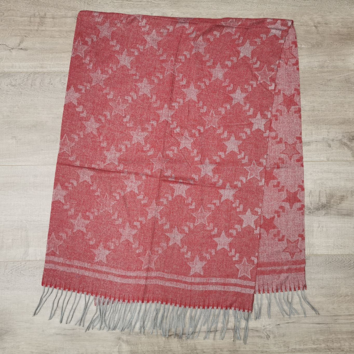 Autumn And Winter Five-Pointed Star Imitation Cashmere Imitation Wool Fluffy Thick Warm Jacquard Scarf Love All Seasons details Picture