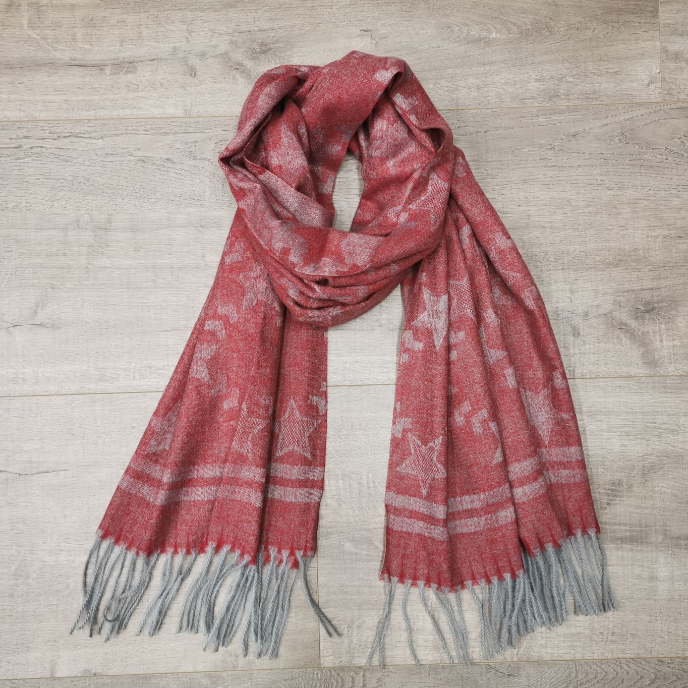 Autumn And Winter Five-Pointed Star Imitation Cashmere Imitation Wool Fluffy Thick Warm Jacquard Scarf Love All Seasons