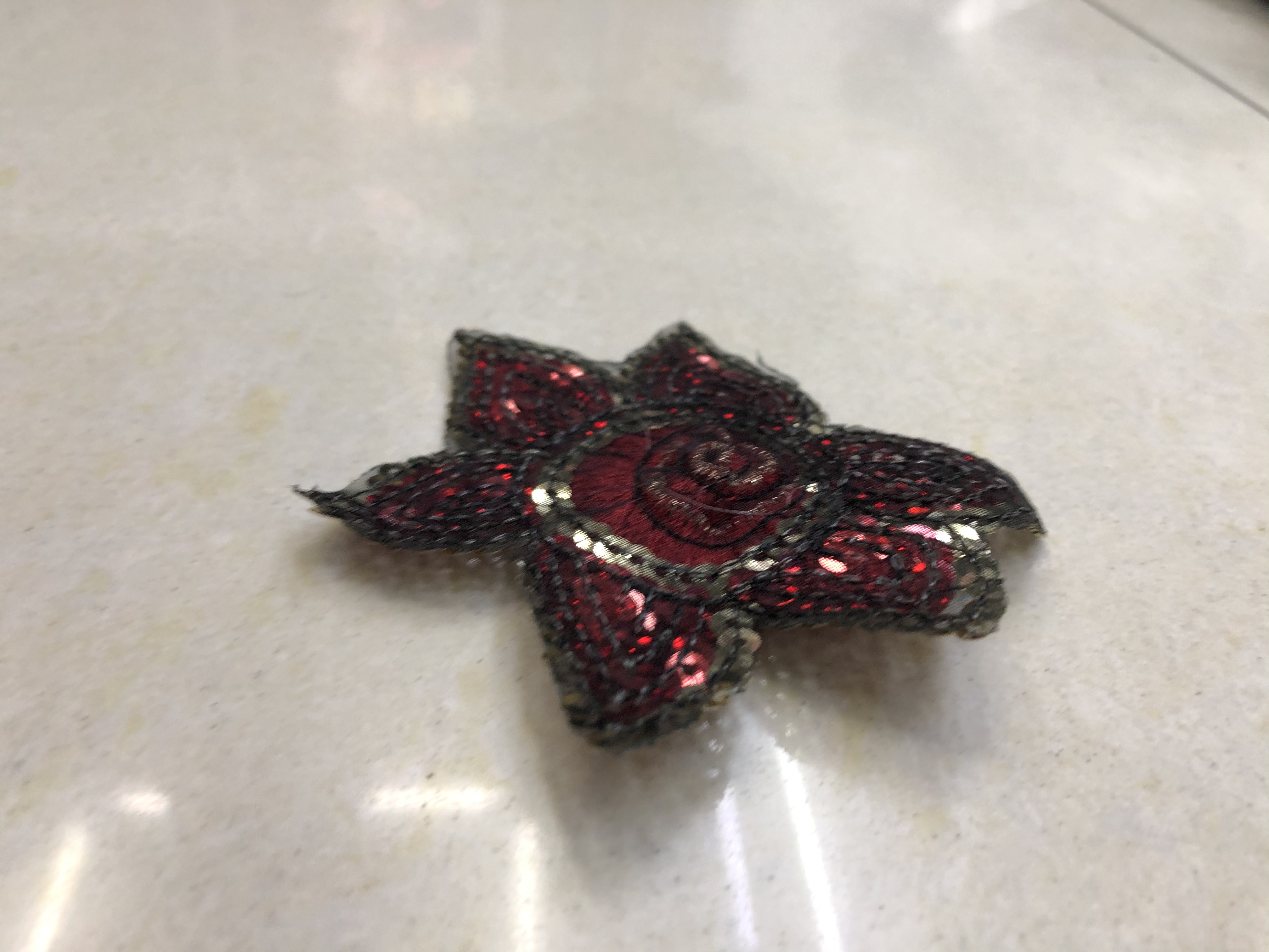 Red Flower Glitter