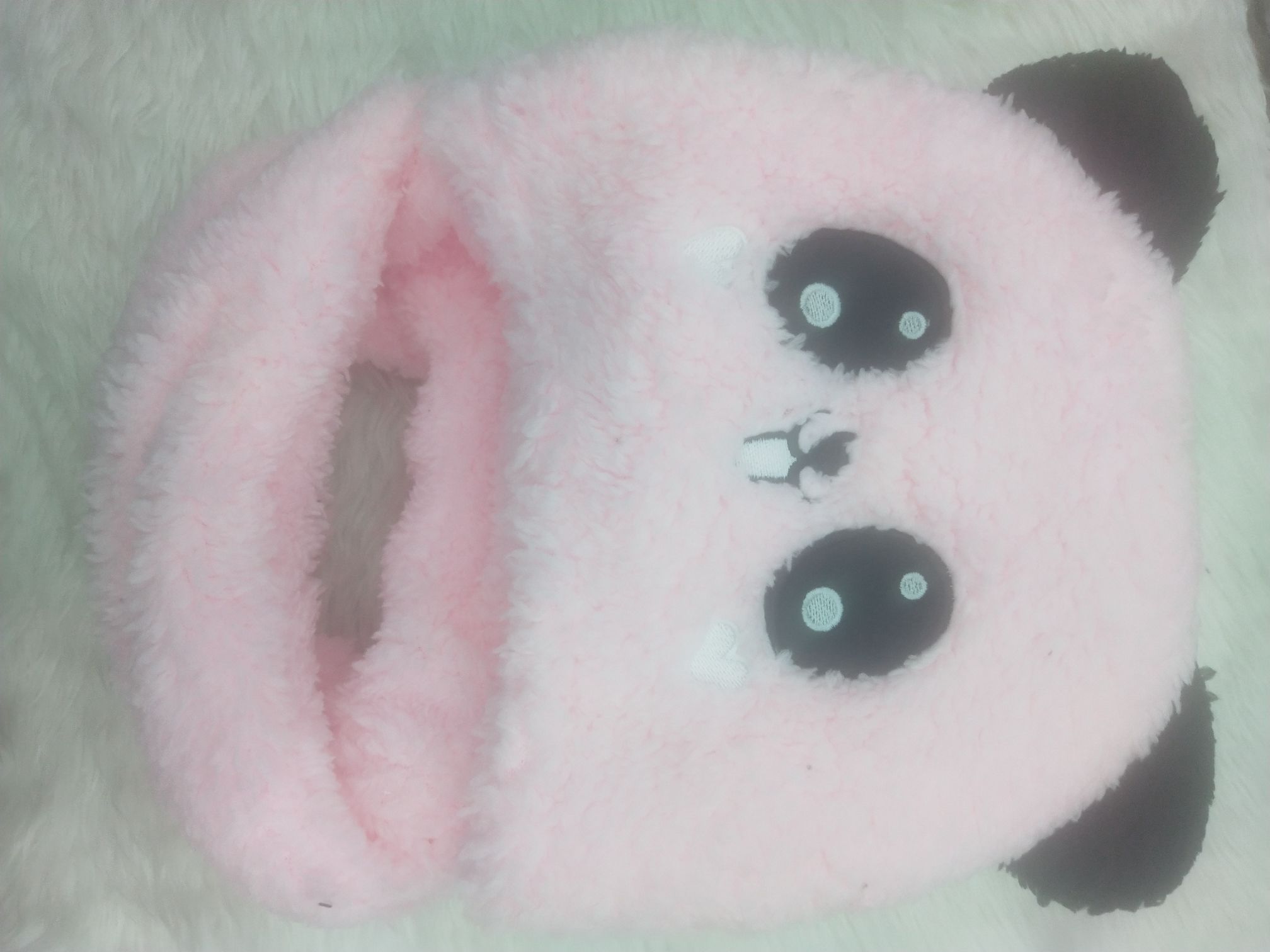 Arctic Velvet Children's Bear Neck Hat Cartoon Embroidery Warm, Soft, Comfortable And Beautiful details Picture