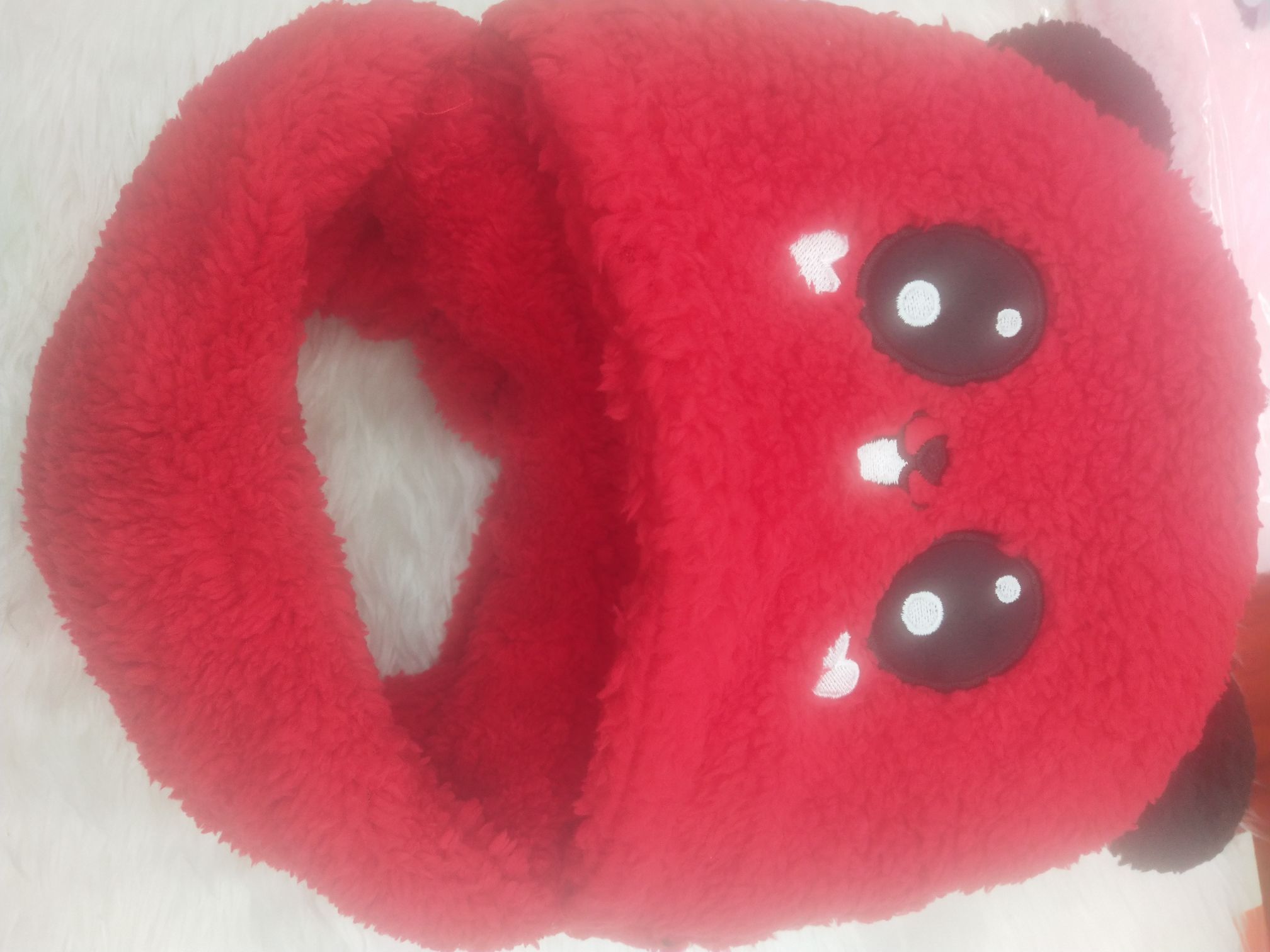 Arctic Velvet Children's Bear Neck Hat Cartoon Embroidery Warm, Soft, Comfortable And Beautiful Specification drawing