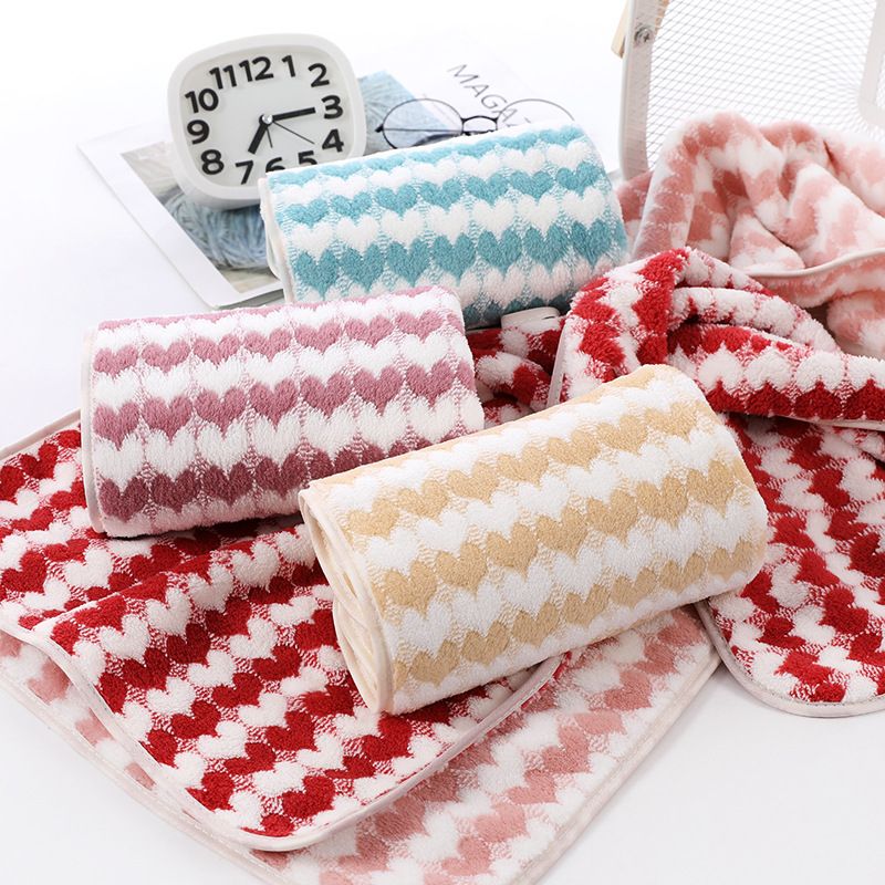 Wholesale Coral Velvet Love Towel Soft Absorbent Couple Towel Bath Towel Daily Hand Towel