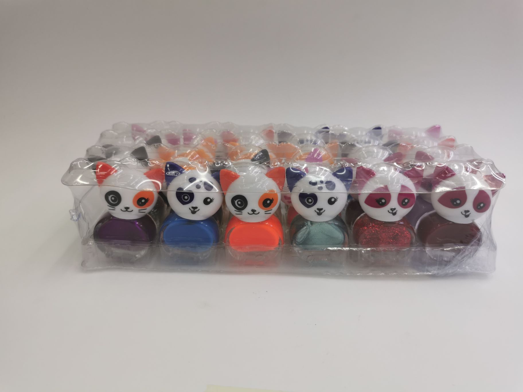 Cute cartoon cat head child nail polish shape change, to sample custom thumbnail